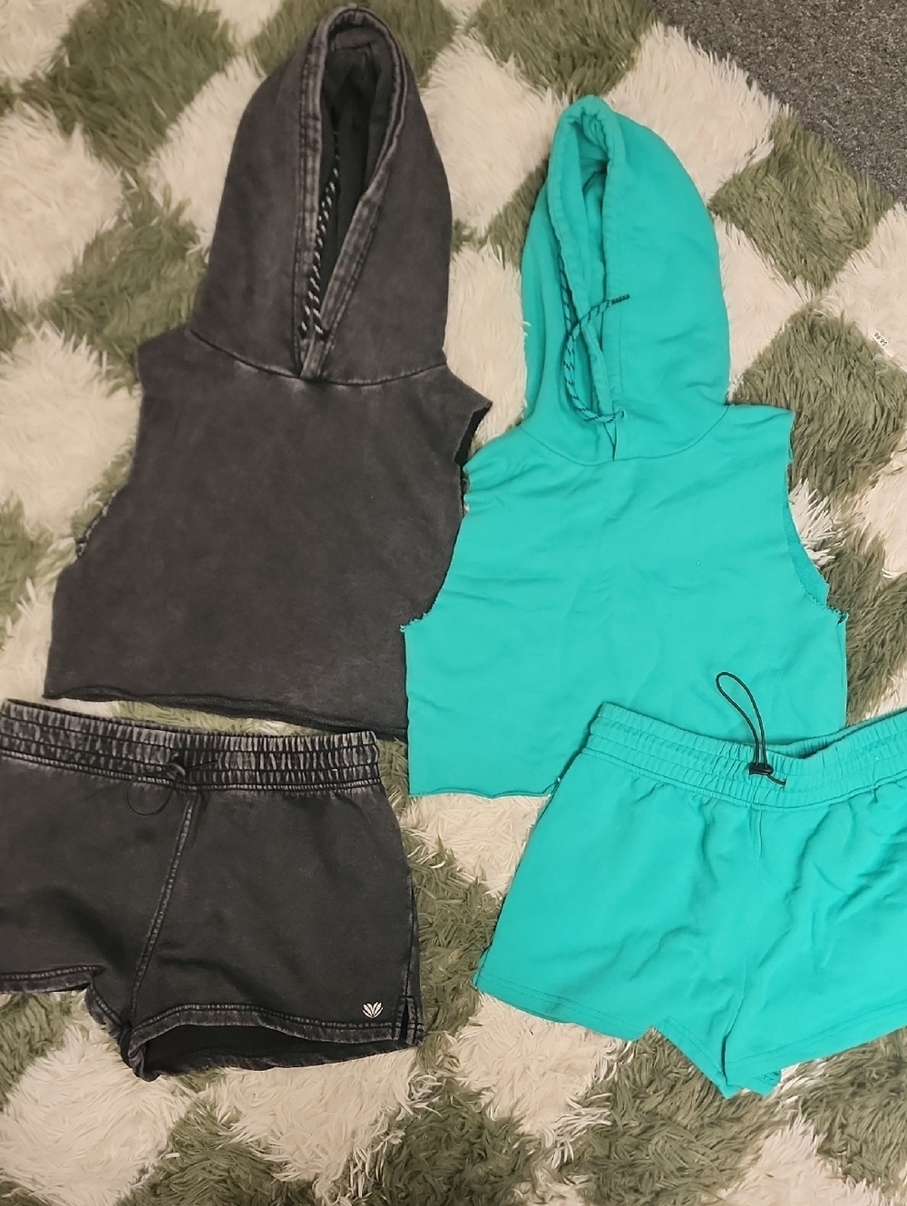 Forever 21 Workout Short And Hoodie Tank Bundle